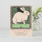Easter Bunny Brunch and Egg Hunt Invitation Einladung (Stehend Vorderseite)