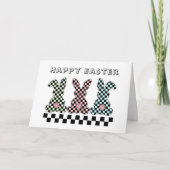 Easter Bunny Checkerboard Pastel Egg-stra Special Karte (Vorderseite)
