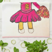 EASTER BUNNY CHEERLEADER Handtuch (Gefaltet)