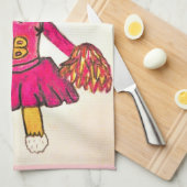 EASTER BUNNY CHEERLEADER Handtuch (Viertel Falte)
