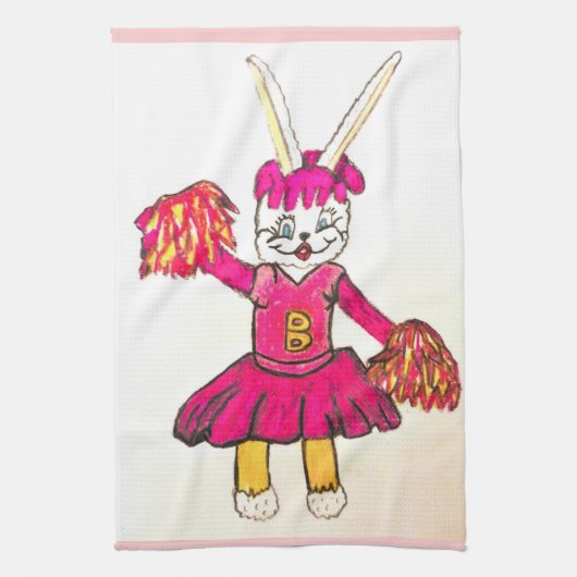 EASTER BUNNY CHEERLEADER Handtuch (Vertikal)
