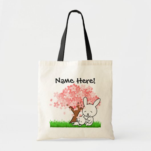 Easter Bunny Cherry Blossom Tree Kids Tragetasche (Vorne)