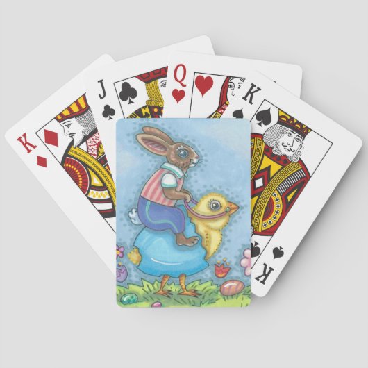 EASTER BUNNY & CHICK PLAYCARDS Poker Spielkarten (Rückseite)