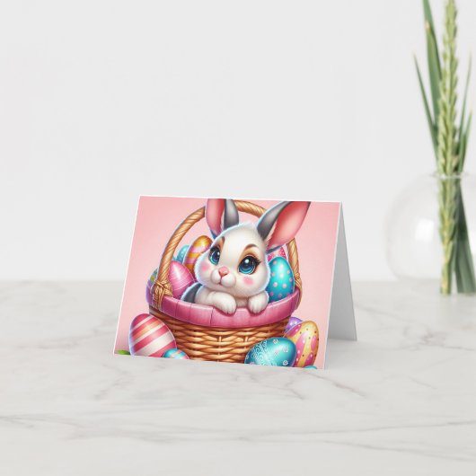 Easter bunny chocolate egg karte (Vorderseite)