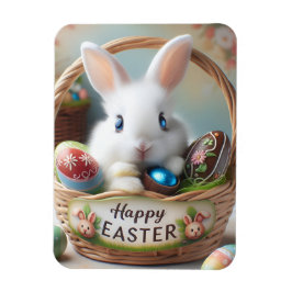 Easter bunny chocolate egg magnet