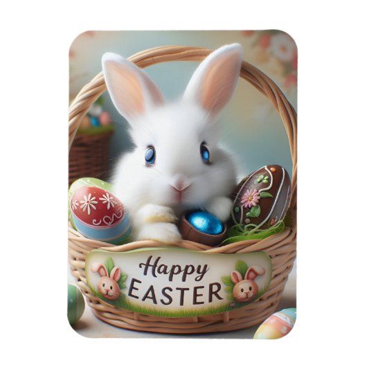 Easter bunny chocolate egg magnet (Vertikal)