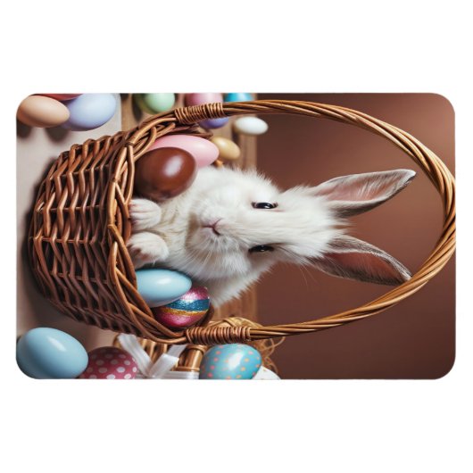 Easter Bunny Chocolate Egg Magnet (Horizontal)