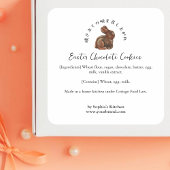 Easter Bunny Chocolate Ingredient Product Quadratischer Aufkleber