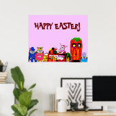 EASTER BUNNY COLLAGE POSTER (Heimbüro)