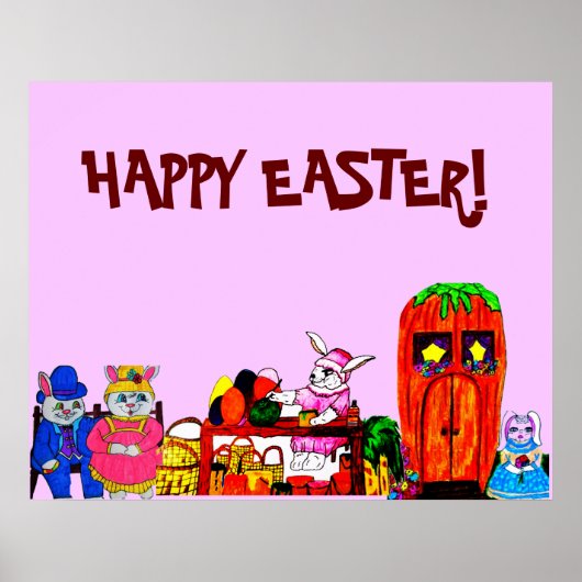 EASTER BUNNY COLLAGE POSTER (Vorne)
