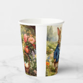 Easter Bunny Collecting Easter Eggs Pappbecher (Links)