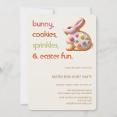 Easter Bunny Cookie Invitation | Kids Easter Party Einladung (Vorderseite)
