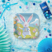 Easter Bunny | Cute Easter Pastel Wildflower Pappteller (Party)