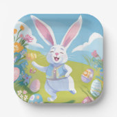 Easter Bunny | Cute Easter Pastel Wildflower Pappteller (Vorderseite)