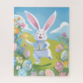 Easter Bunny | Cute Easter Pastel Wildflower Puzzle
