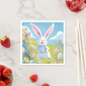 Easter Bunny | Cute Easter Pastel Wildflower Serviette (Beispiel)
