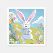 Easter Bunny | Cute Easter Pastel Wildflower Serviette (Vorderseite)