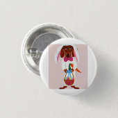 Easter bunny Dachshund  Button (Vorne & Hinten)