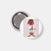 Easter bunny Dachshund  Magnet (Vorderseite/Rückseite)