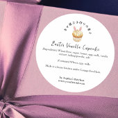 Easter Bunny Ears Cupcake Bakery Ingredient Runder Aufkleber