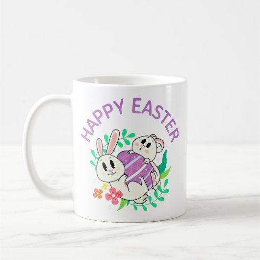 Easter Bunny Egg Hug Mug Kaffeetasse (Links)