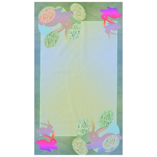 Easter Bunny & Eggs Tablecloth Tischdecke (Vorderseite)