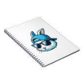 Easter Bunny Face Baseball Cap Sunglasses Rabbit B Notizblock (Rechte Seite)