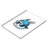 Easter Bunny Face Baseball Cap Sunglasses Rabbit B Notizblock (Linke Seite)