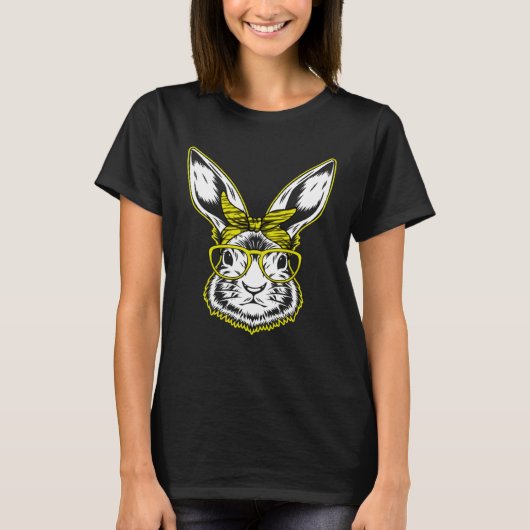 Easter Bunny Face Easter Rabbit cool Easter Bunnie T-Shirt (Vorderseite)