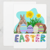 EASTER BUNNY FEIERTAGSKARTE (Vorne/Hinten)