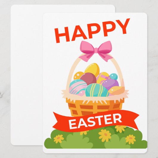 EASTER BUNNY FEIERTAGSKARTE (Vorne/Hinten)