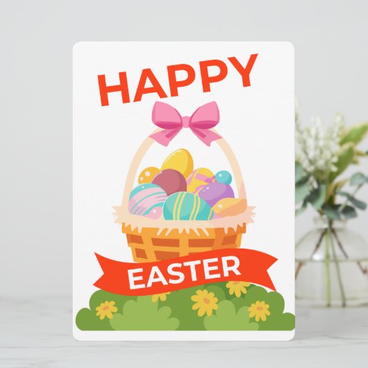 EASTER BUNNY FEIERTAGSKARTE (Stehend Vorderseite)