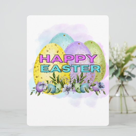 EASTER BUNNY FEIERTAGSKARTE (Stehend Vorderseite)