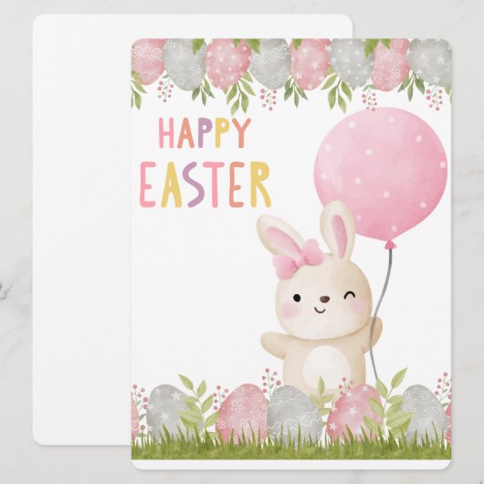 EASTER BUNNY FEIERTAGSKARTE (Vorne/Hinten)