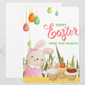 EASTER BUNNY FEIERTAGSKARTE (Vorne/Hinten)
