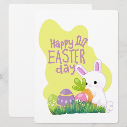 EASTER BUNNY FEIERTAGSKARTE (Vorne/Hinten)