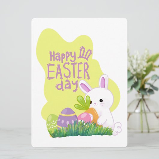 EASTER BUNNY FEIERTAGSKARTE (Stehend Vorderseite)