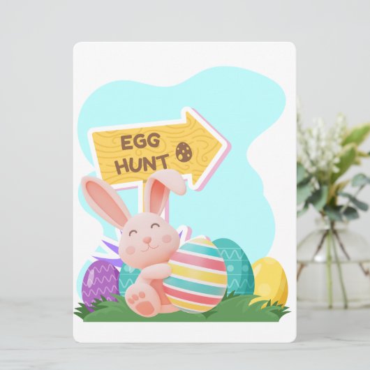 EASTER BUNNY FEIERTAGSKARTE (Stehend Vorderseite)