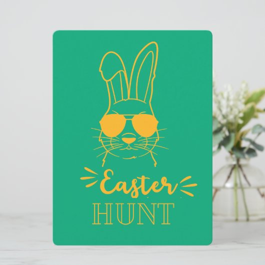 EASTER BUNNY FEIERTAGSKARTE (Stehend Vorderseite)