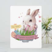 EASTER BUNNY FEIERTAGSKARTE (Stehend Vorderseite)