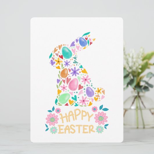 EASTER BUNNY FEIERTAGSKARTE (Stehend Vorderseite)