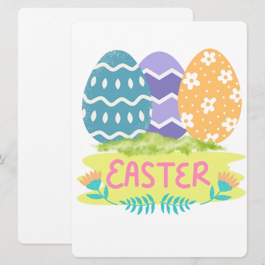 EASTER BUNNY FEIERTAGSKARTE (Vorne/Hinten)