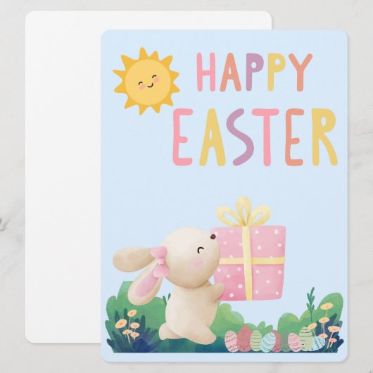 EASTER BUNNY FEIERTAGSKARTE (Vorne/Hinten)
