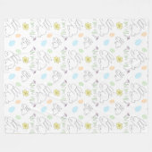Easter Bunny Fleece Blanket (Vorderseite (Horizontal))