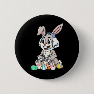 Easter Bunny Gamer Fun Eggs Gaming Kleinkind Boys  Button