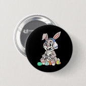 Easter Bunny Gamer Fun Eggs Gaming Kleinkind Boys  Button (Vorne & Hinten)
