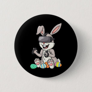 Easter Bunny Gamer Fun Eggs Gaming Kleinkind Boys  Button