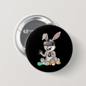 Easter Bunny Gamer Fun Eggs Gaming Kleinkind Boys  Button (Vorne & Hinten)