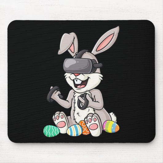 Easter Bunny Gamer Fun Eggs Gaming Kleinkind Boys  Mousepad (Vorne)