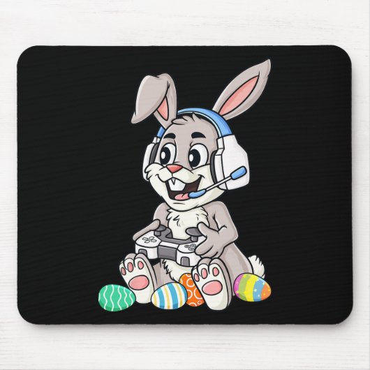 Easter Bunny Gamer Fun Eggs Gaming Kleinkind Boys  Mousepad (Vorne)